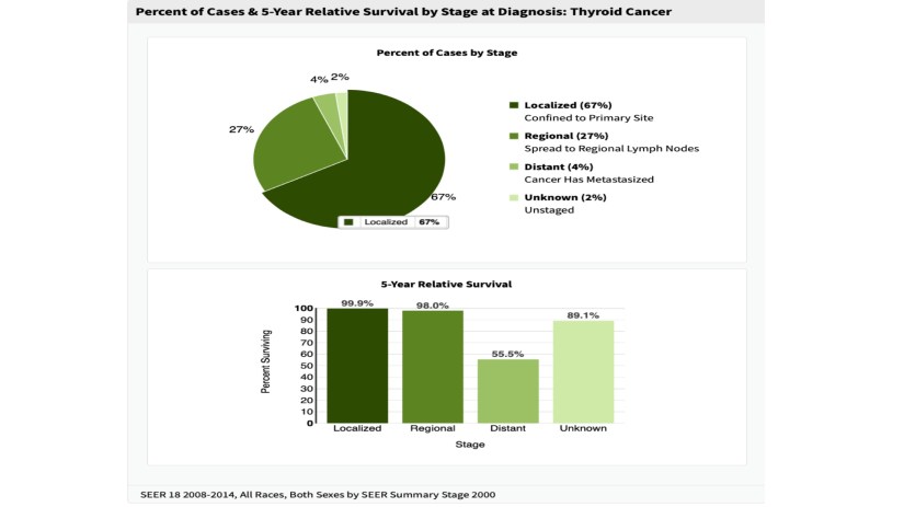 Thyroid Cancer 5 Year Survival by Stage